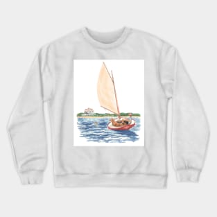 Catboat Sailor with Seal Crewneck Sweatshirt